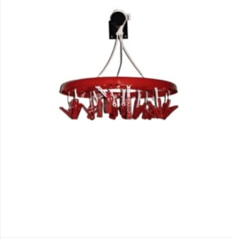 Picture of Round Hanger cloth clip -24 Clip Round -Red