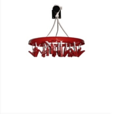 Picture of Round Hanger cloth clip -24 Clip Round -Red