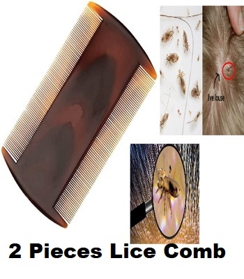 Picture of 2 pieces  Lice Removal Comb Combo  - Best for Ladies Girls Hair lice removal  (Hair Brush) -Multicolor