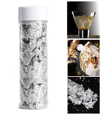 Picture of SIlver  Edible Paper (Tobok) Cake Decoration Topping -Silver