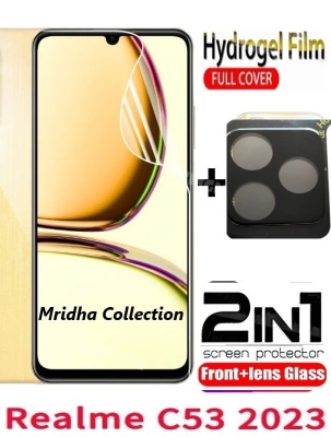 Picture of 2in1 Protector Combo Pack for Realme Realme C51 (RMX3830) (Front Hydrogel Screen Protector Poly+9h Camera Lens Protector)