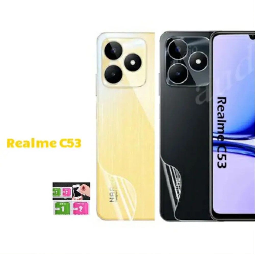 Picture of Realme C53 (RMX3760) TPU Protective Film Hydrogel Back Poly Protector Screen Protector Anti-Shatter / High Definition (Back Poly)