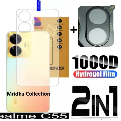 Picture of 2in1 Back Protector Combo Pack for Realme C55 (RMX3710) (Back Hydrogel Poly Protector+9h Camera Lens Protector)