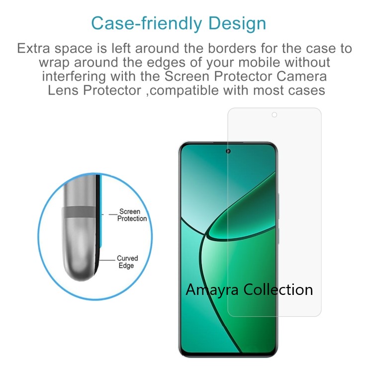 Picture of Realme 12+ 5G /	Realme 12 Plus 5G Screen Protector 3D Tempered Clear Screen protector Premium Product Gorilla Glass Transparent Clear Ultra Thin - Durable & Scratch Resistant - Easy to Install
