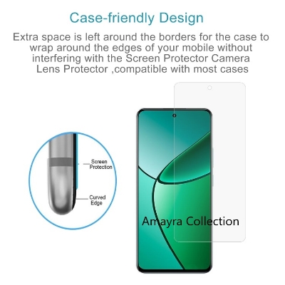 Picture of Realme 12+ 5G /	Realme 12 Plus 5G Screen Protector 3D Tempered Clear Screen protector Premium Product Gorilla Glass Transparent Clear Ultra Thin - Durable & Scratch Resistant - Easy to Install