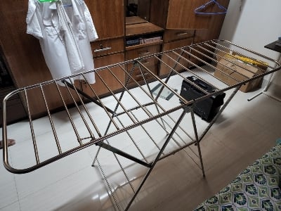 Picture of Heavy SS Home Intuition Foldable Clothes Drying Hanger Rack Dryer Full SS -Silver