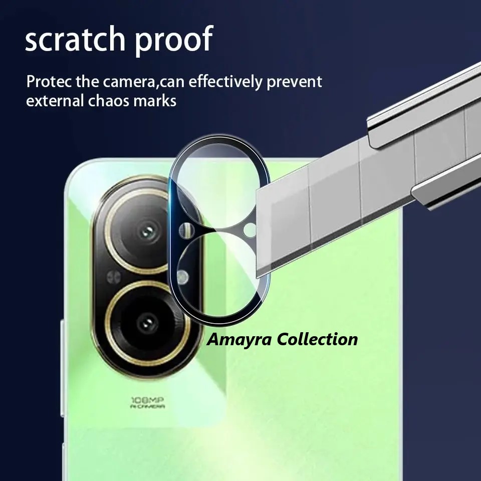 Picture of Realme C67 4G (RMX3890) Back 9H Full Camera Lens Protector Rear 9H 3D Camera Lens Protector,Upgraded HD,Clear Scratch Resistant [With Photo Friendly Flash Cut]