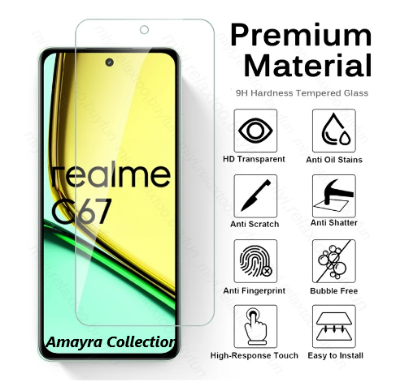 Picture of 3in1 Protector Combo Pack for Realme C67 4G (RMX3890) (Clear Screen Protector Glass+Back Hydrogel Protector Poly+Camera Lens Protector)