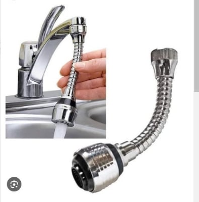 Picture of Turbo Flex 360 ,faucet Attachment Flexible Hose Kitchen / Office / washroom -Silver