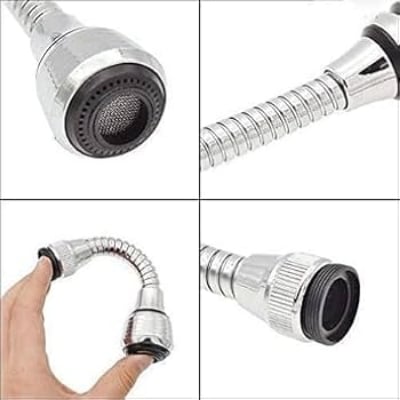 Picture of Turbo Flex 360 ,faucet Attachment Flexible Hose Kitchen / Office / washroom -Silver