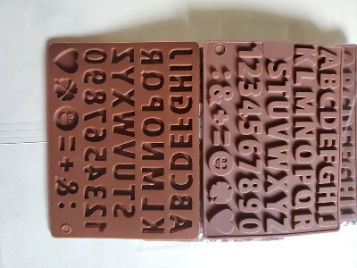 Picture of Silicon chocolate mold  ABC 123  Mold -Multicolor