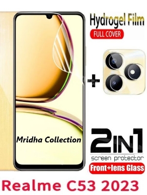 Picture of 2in1 Protector Combo Pack for Realme C53 (RMX3760) (Front Hydrogel Screen Protector Poly+Camera Lens Protector)