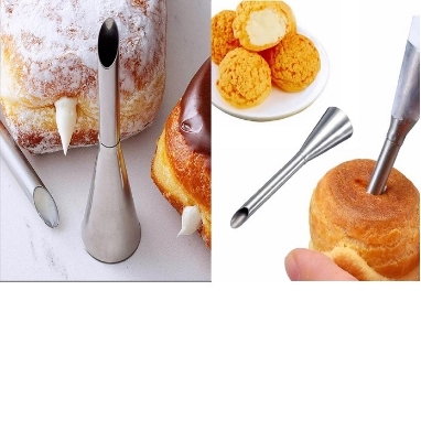 Picture of Puff cream injection squeeze decoration nozzle straw mouth -Silver