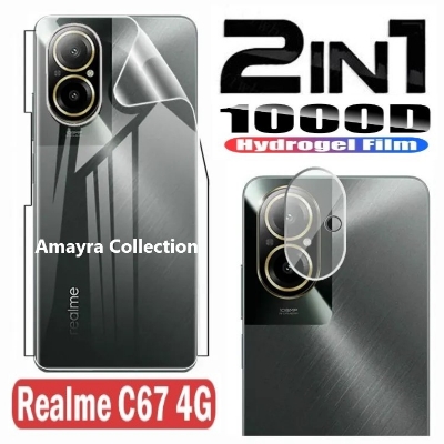 Picture of 2in1 Back Protector Combo Pack for Realme C67 4G (RMX3890) (Back Hydrogel Poly Protector+Camera Lens Protector)