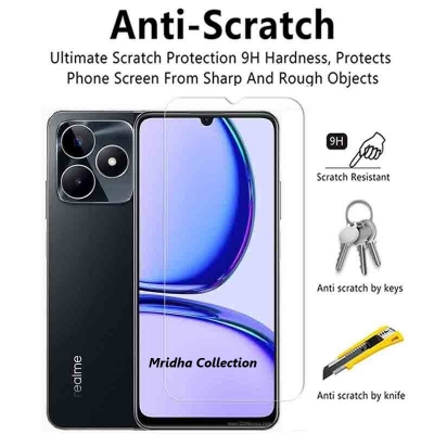 Picture of Realme C53 (RMX3760) Screen Protector 3D Tempered Clear Screen protector Premium Product Gorilla Glass Transparent Clear Ultra Thin - Durable & Scratch Resistant - Easy to Install