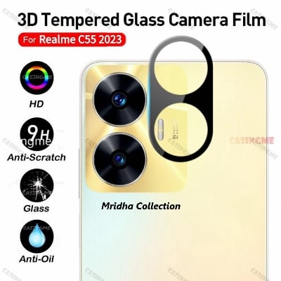Picture of Realme C55 (RMX3710) Back 9H Full Camera Lens Protector Rear 9H 3D Camera Lens Protector,Upgraded HD,Clear Scratch Resistant [With Photo Friendly Flash Cut]