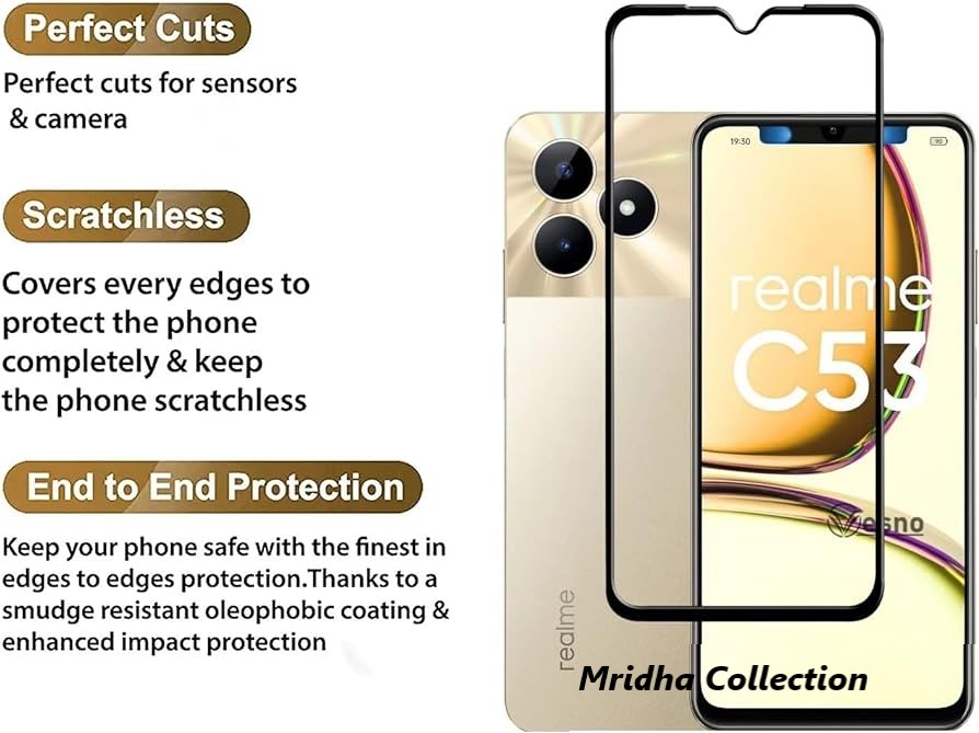 Picture of 2in1 Protector Combo Pack for Realme C51 (RMX3830) (Premium Full Screen Protector Glass+Camera Lens Protector)