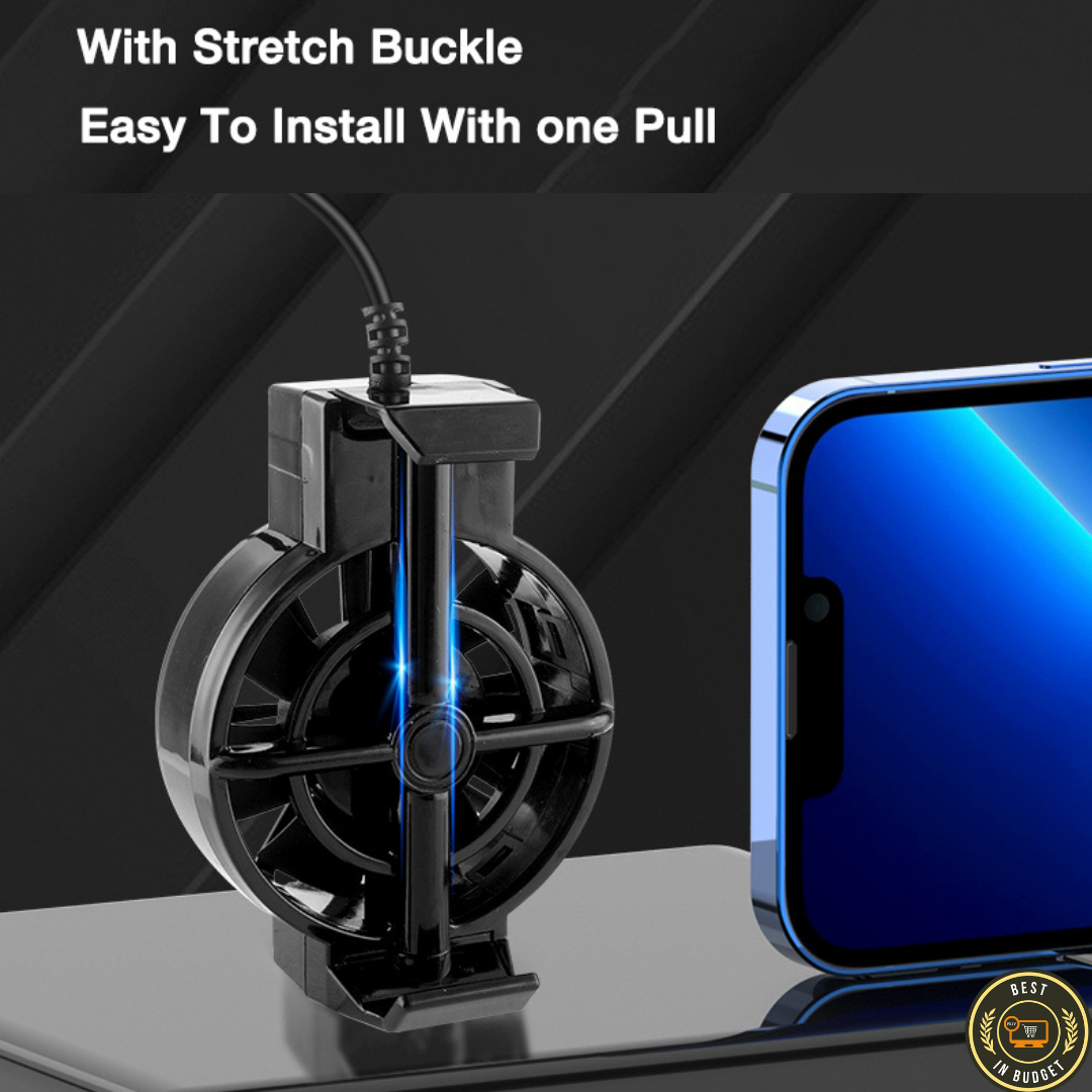 Picture of X16 Mobile Cooler For Gaming Universal Size Mini Cooling Fan for All Gaming Phone -Black