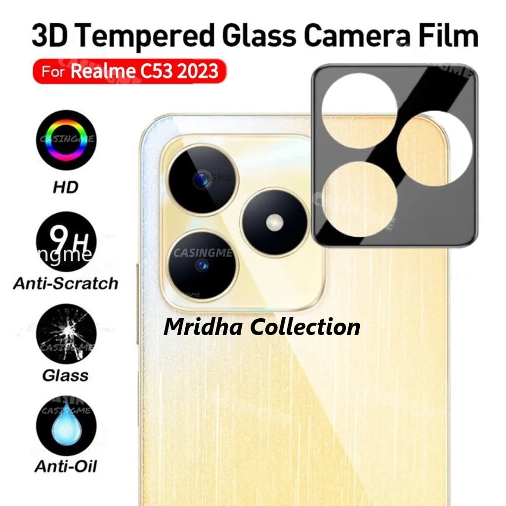 Picture of Realme C53 (RMX3760) Back 9H Full Camera Lens Protector Rear 9H 3D Camera Lens Protector,Upgraded HD,Clear Scratch Resistant [With Photo Friendly Flash Cut]