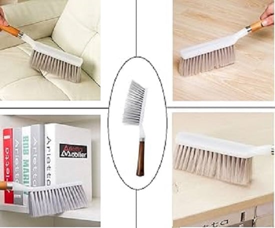 Picture of Cleaning Duster Brush(Car &Carpet) with Good Grip with Hard and Long Bristles, 14" long -Multicolor