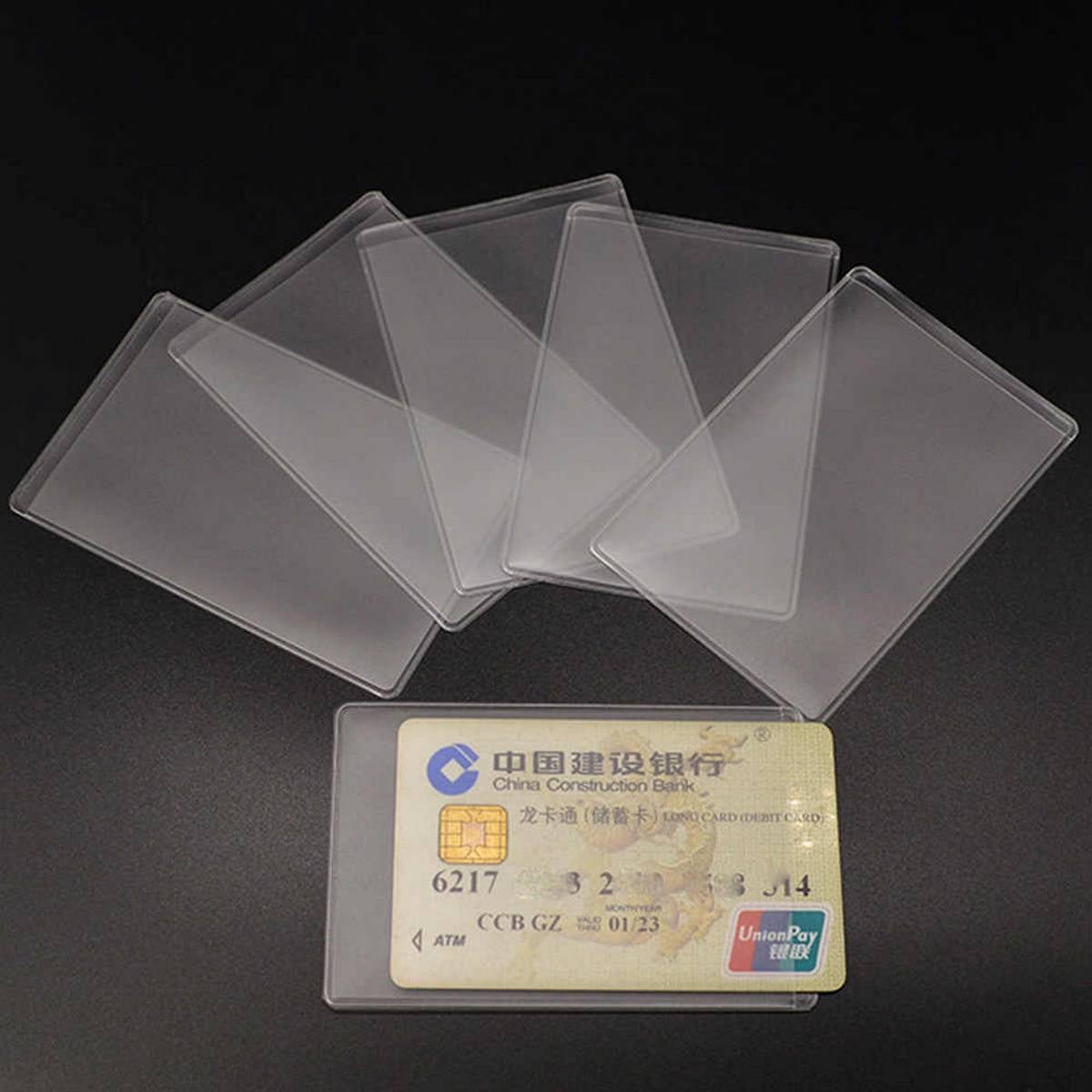 Picture of Plastic ATM Card Cover Pack of 5 Pieces -Silver