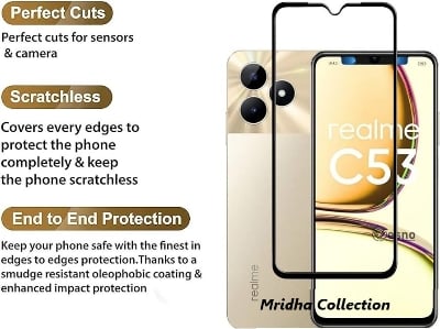 Picture of Realme C53 (RMX3760) (5D 9D 11D 13D 21D) Screen Protector Tempered Glass Film 9H Hardness Full Coverage No Bubbles and Fingerprint Scratch-Resistant