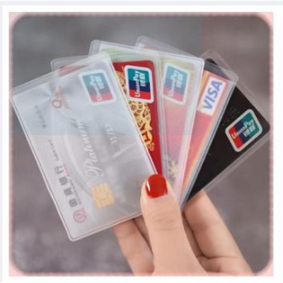Picture of Plastic ATM Card Cover Bulk Pack 10 Pieces -Silver