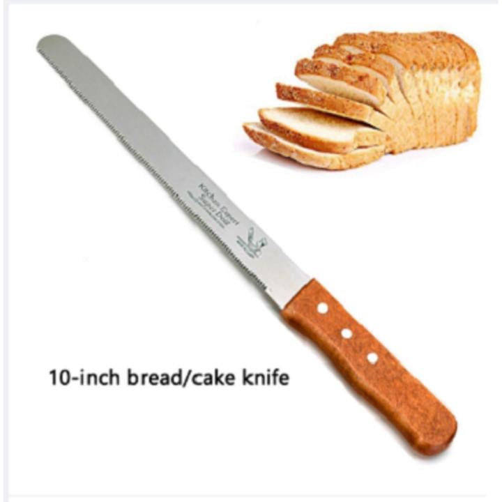 Picture of কেক এবং রুটির কাটার-কাঠের 10 "সাইজ - kitchen accessories 10" bread / Cake Cutter -Silver