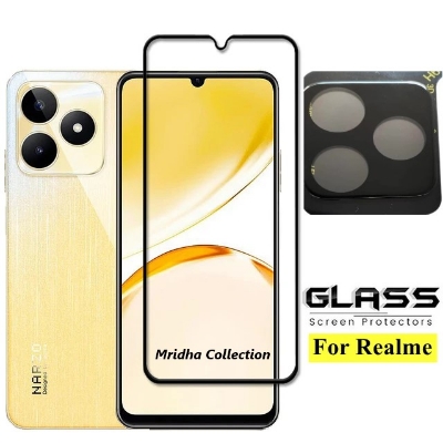Picture of 2in1 Protector Combo Pack for Realme C53 (RMX3760) (Premium Full Screen Protector Glass+9h Camera Lens Protector)