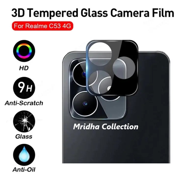 Picture of 2in1 Protector Combo Pack for Realme C53 (RMX3760) (Premium Full Screen Protector Glass+9h Camera Lens Protector)