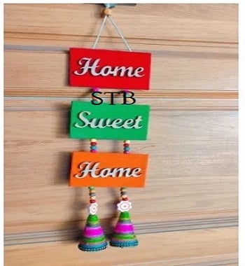Picture of Handicraft Home Decor wall hanging ("Home Sweet Home") Jute Material -Multicolor