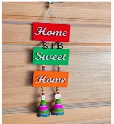 Picture of Handicraft Home Decor wall hanging ("Home Sweet Home") Jute Material -Multicolor