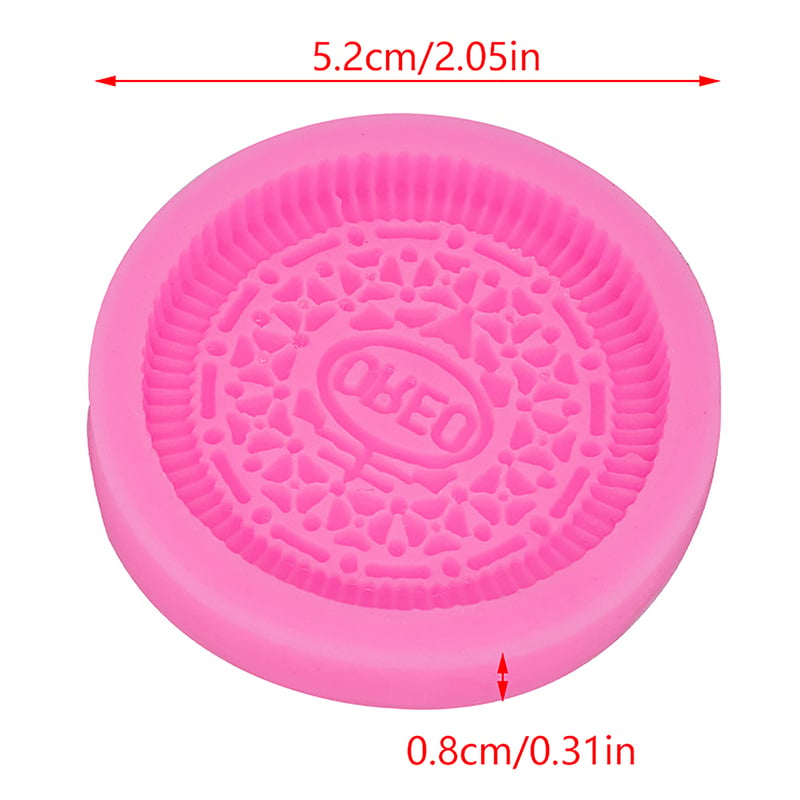 Picture of Silicone OREO Cookie Molds Kitchen Baking Chocolate Fondant Cookie Moulds DIY Party Dessert Supply Gift Craft Cake Decoration -Multicolor