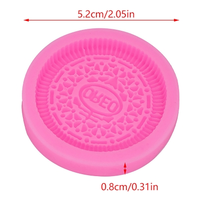 Picture of Silicone OREO Cookie Molds Kitchen Baking Chocolate Fondant Cookie Moulds DIY Party Dessert Supply Gift Craft Cake Decoration -Multicolor
