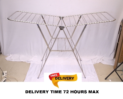 Picture of Heavy SS Home Intuition Foldable Clothes Drying Hanger Rack Dryer Full SS201A -Silver