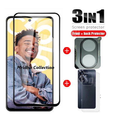 Picture of 3in1 Protector Combo Pack for Realme C55 (RMX3710) (5d Full Screen Protector Glass+Back Hydrogel Protector Poly+9h Camera Lens Protector)