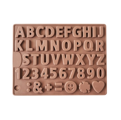 Picture of Silicon ABC 123  Alphabet Numbers Shapes Silicone Chocolate Mould -Multicolor
