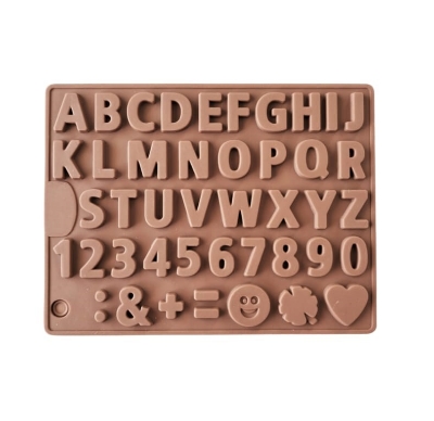 Picture of Silicon ABC 123  Alphabet Numbers Shapes Silicone Chocolate Mould -Multicolor