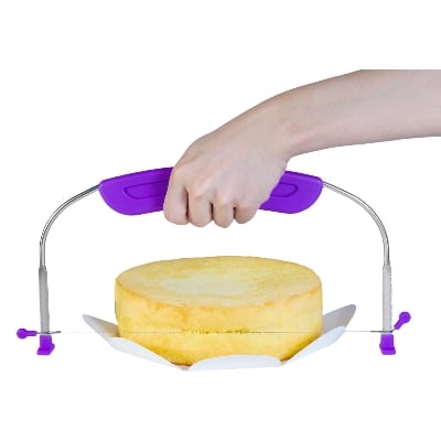 Picture of Cake Premium Slicer with Adjustable Wire Cake Layer Cutter Sponge Cake Leveler Toast Bread Wire Slicer Baking Tool -Ice Cream Stick -Multicolor