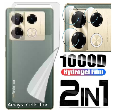 Picture of 2in1 Back Protector Combo Pack for Infinix Note 40 Pro 5G (Back Hydrogel Poly Protector + Camera Lens Protector)