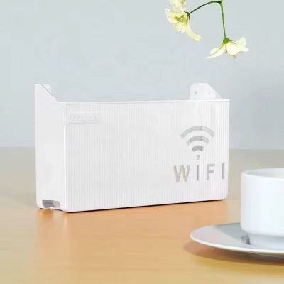 Picture of Wall Mounted WiFi Router Shelf Box – ABS Plastic Wireless Router Holder & Organizer – Hidden Cable Storage Bracket – Space Saver for Home & Office – Easy Install – Wall Mounted Decorative Internet Box