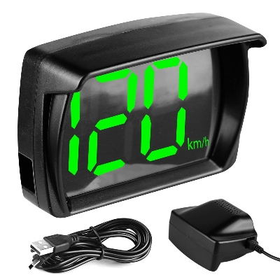 Picture of Digital Display  Speedometer for Car : Head Up Display Digital  Speedometer Car(Plug And Play) -Black