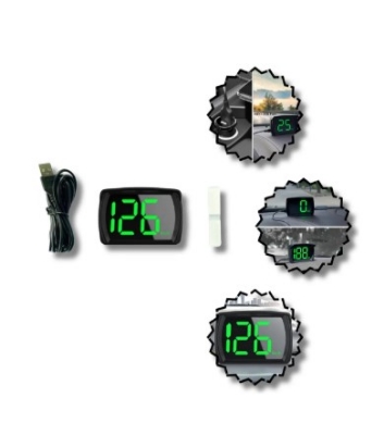 Picture of Digital Display  Speedometer for Car : Head Up Display Digital  Speedometer Car(Plug And Play) -Black