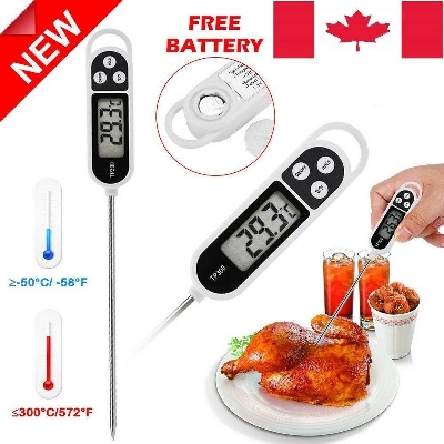 Picture of Food Thermometer Digital  Kitchen BBQ Meat Water Oil Cooking Electronic Probe Food Oven Digital Thermometer -Multicolor