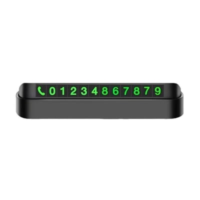 Picture of Luminous Car Temporary Parking Plates Auto Parking Stickers Decoration Creative Car Accessories Phone Number Hidden Stop Sign Card Plate Car Styling -Black