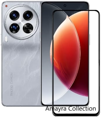 Picture of Tecno Camon 30 Premium Full Coverage Glass Protector Tempered Glass Screen Protector 9H Hardness Full Coverage