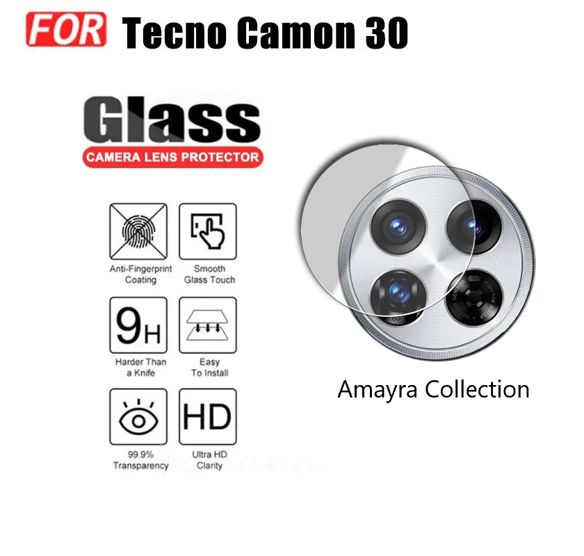 Picture of Tecno Camon 30 Back Camera Lens Screen Protector Rear Camera Lens Screen Protector,Upgraded HD,Clear Scratch Resistant(Nano Poly)