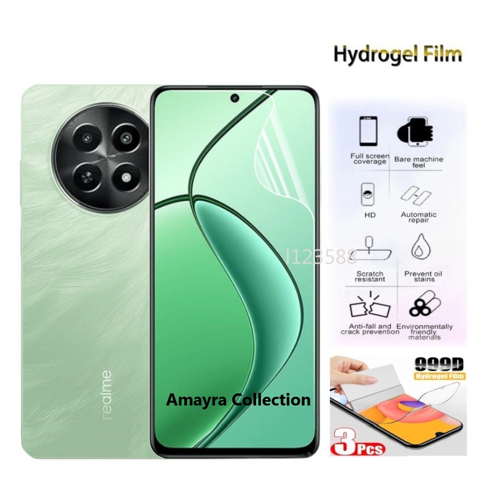 Picture of 3in1 Protector Combo Pack for Realme C65 5G (Front Hydrogel Screen Protector Poly+Back Hydrogel Poly Protector+Camera Lens Protector)