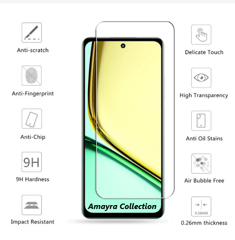 Picture of 3in1 Protector Combo Pack for Realme C65 5G (Clear Screen Protector Glass+Back Hydrogel Protector Poly+9h Camera Lens Protector)
