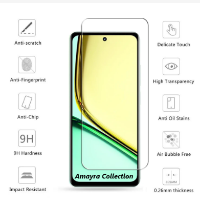 Picture of 3in1 Protector Combo Pack for Realme C65 5G (Clear Screen Protector Glass+Back Hydrogel Protector Poly+9h Camera Lens Protector)